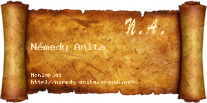 Némedy Anita névjegykártya